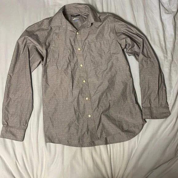 Van Heusen | Shirts | Vanheusen Studio Slim Fit Grey Dress Shirt Size M |  Poshmark